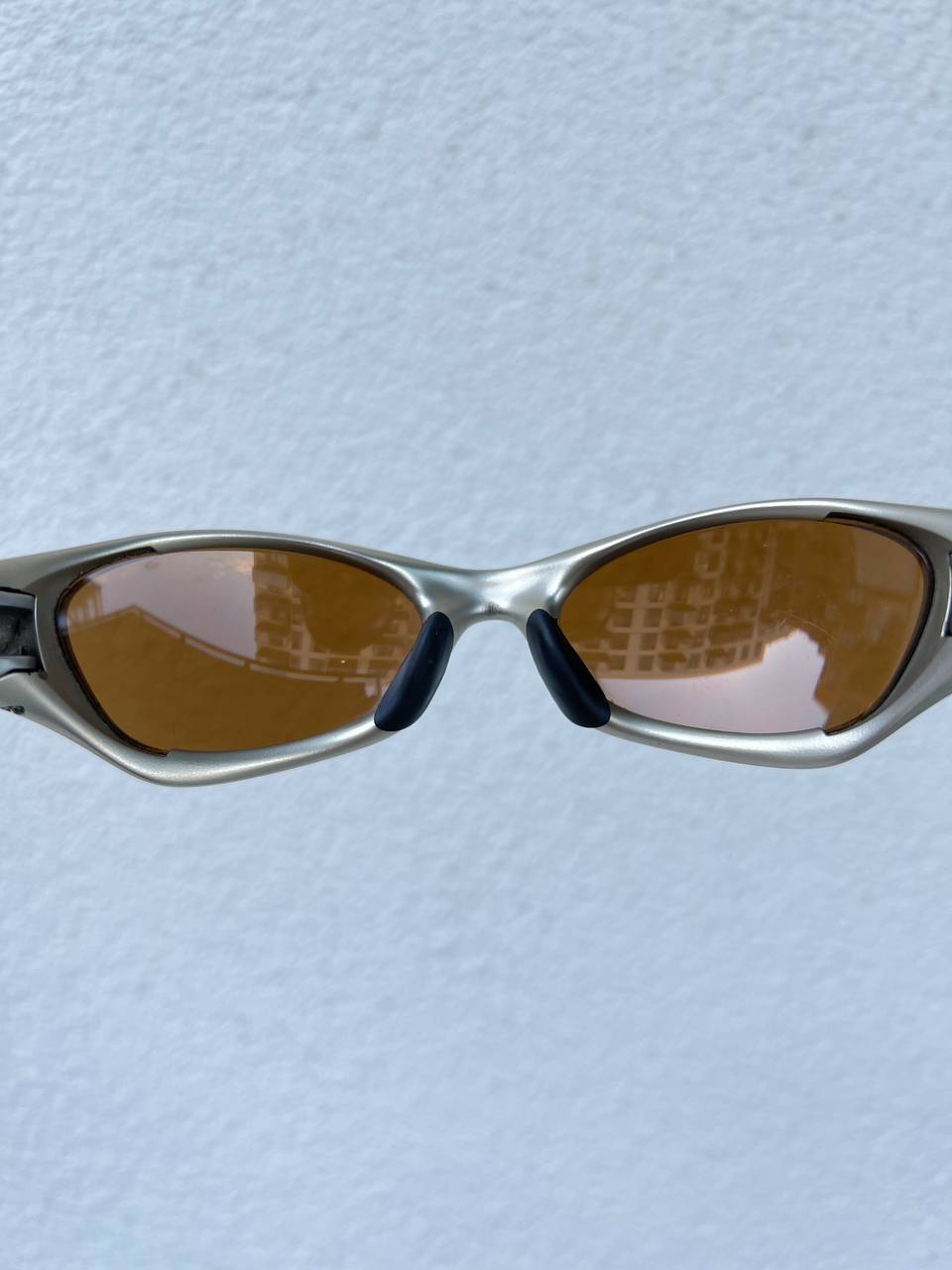 00s Vintage Oakley Valve Sunglasses FMJ Platinum Gold Iridium
