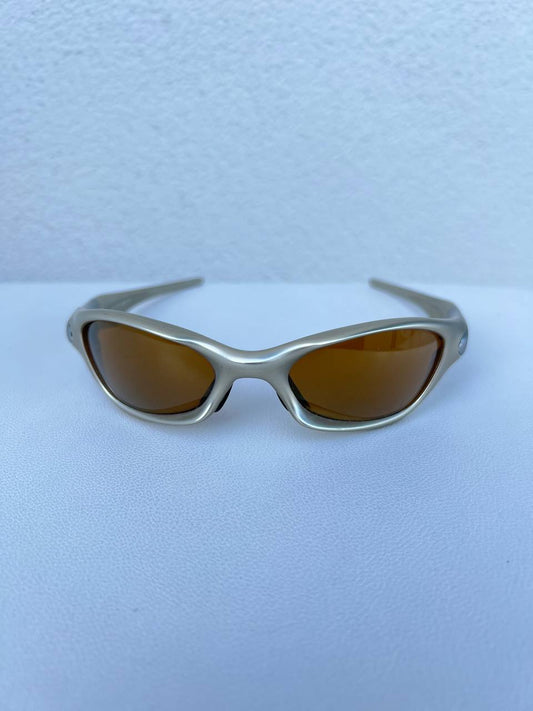 00s Vintage Oakley Valve Sunglasses FMJ Platinum Gold Iridium