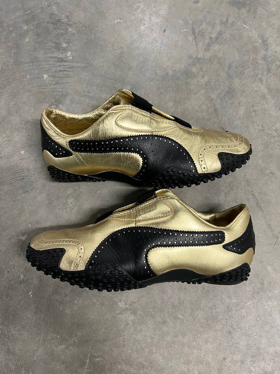 2000s Vintage Puma Mostro Gold Brogue