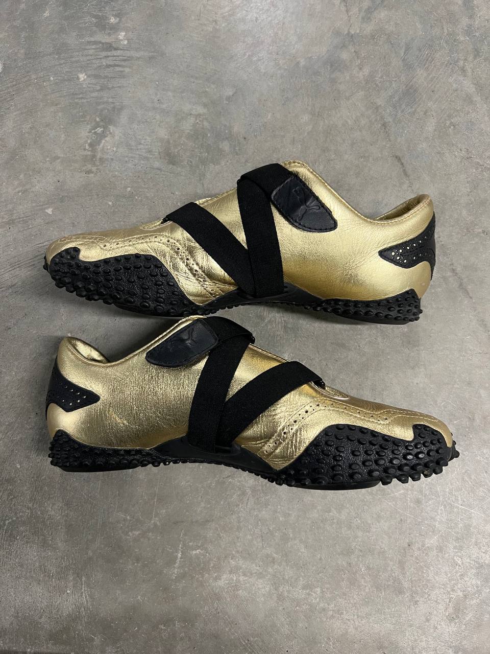 2000s Vintage Puma Mostro Gold Brogue