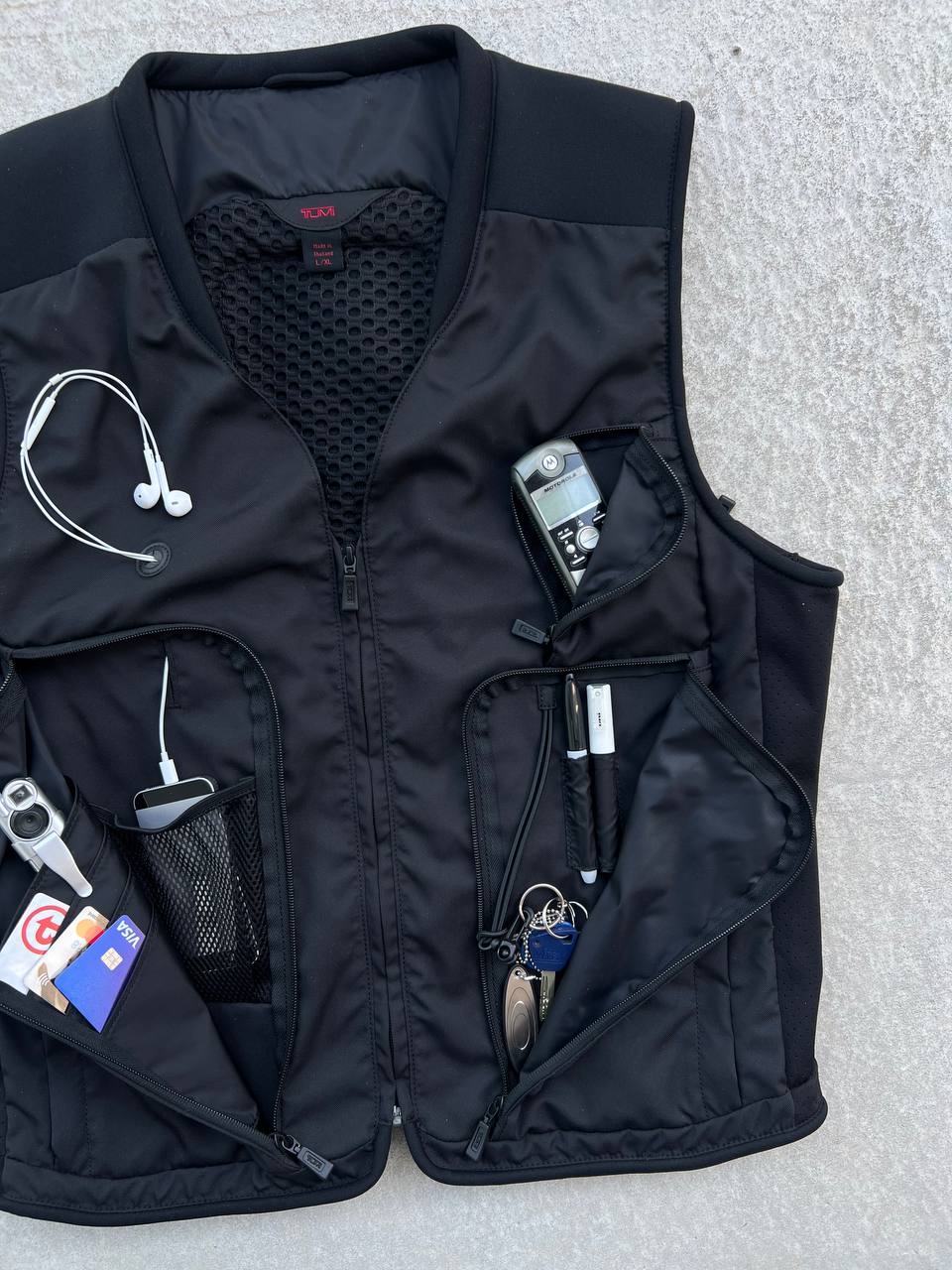 Vintage Tumi Rust Travel Technical Vest
