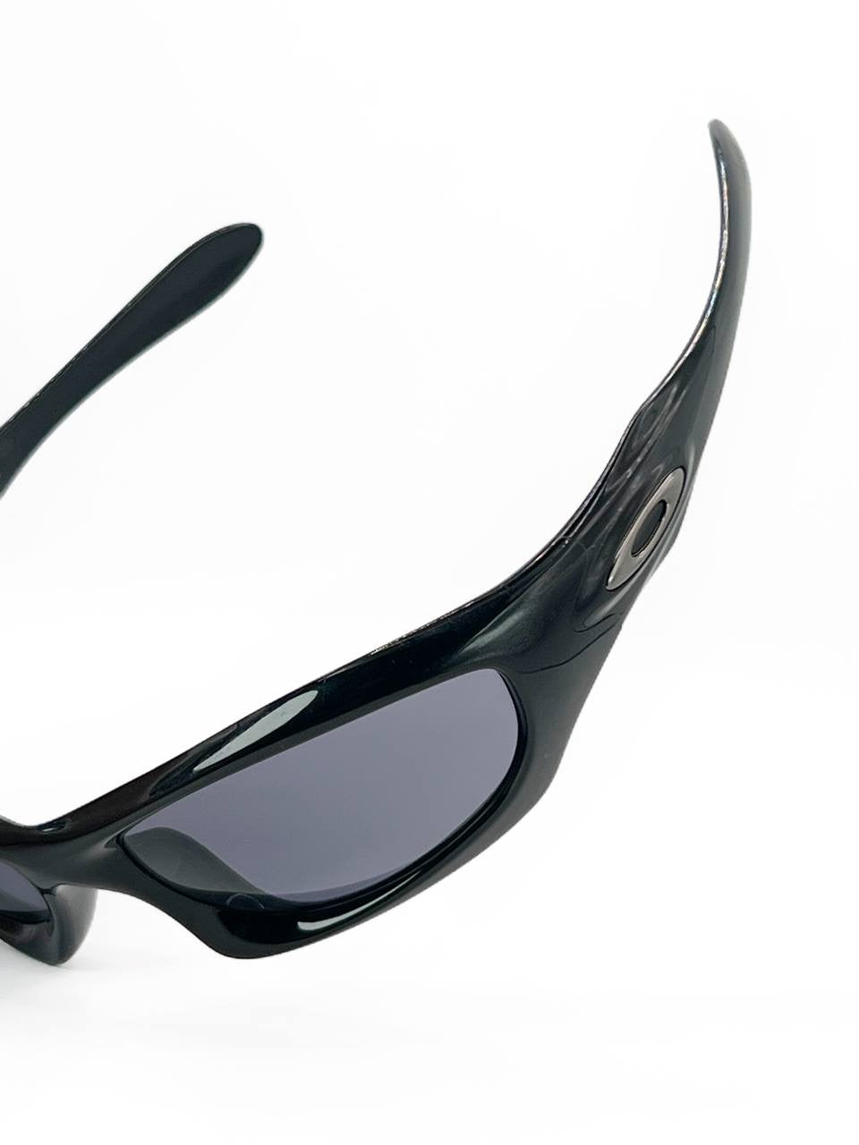 2003 Vintage Oakley Monster Dog Polished Black / Grey Sunglasses