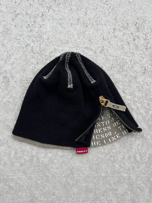 00s Vintage Oakley Double Layer Beanie Hat