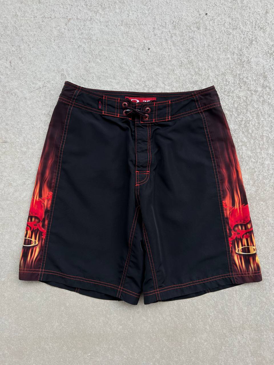 00s Vintage Oakley Flame Skull Icon Shorts