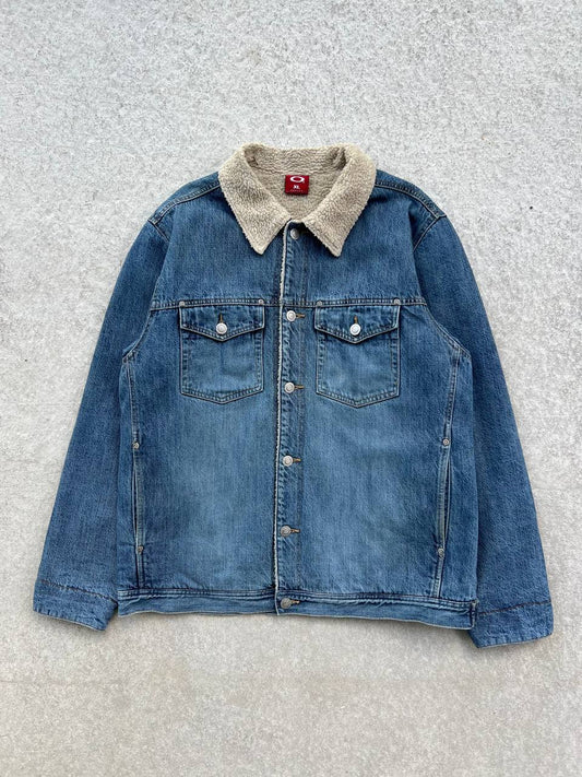 00s Vintage Oakley Denim Sherpa Jacket