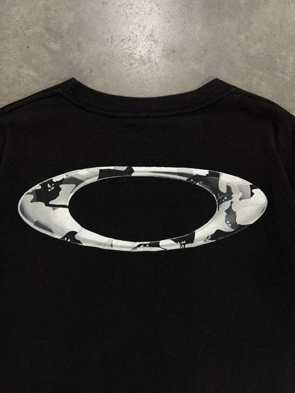 90s Vintage Oakley Software Mad Science White Camo T-Shirt