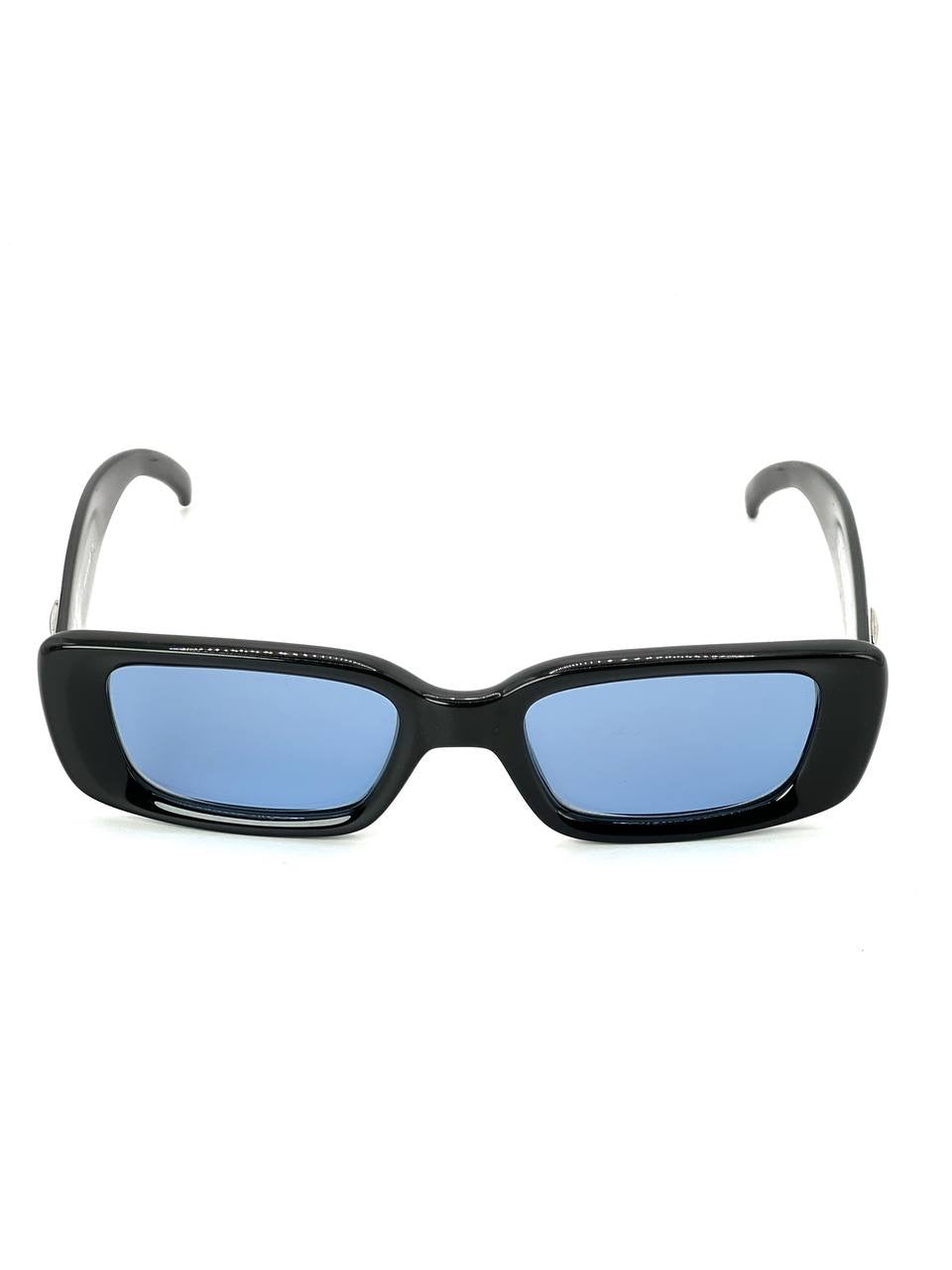 00s Vintage Gucci GG2409 Squared Moda Black Sunglasses