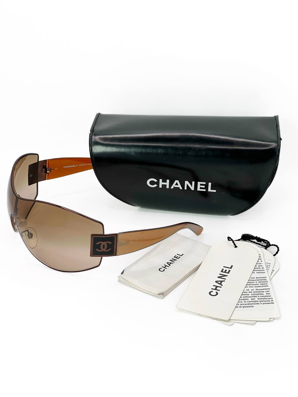 2000s Vintage Chanel 4114 Brown Sunglasses