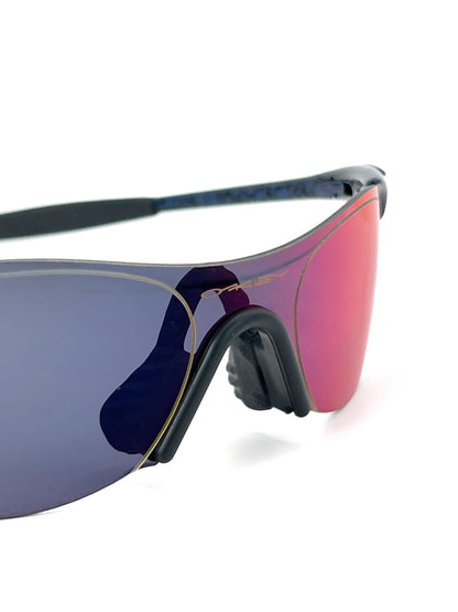 1999 Vintage Oakley New Zero 0.4 Cobalt +Red Iridium Sunglasses