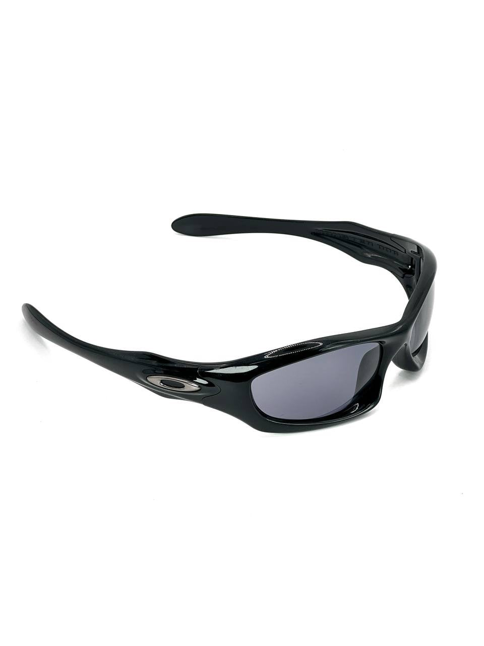 2003 Vintage Oakley Monster Dog Polished Black / Grey Sunglasses