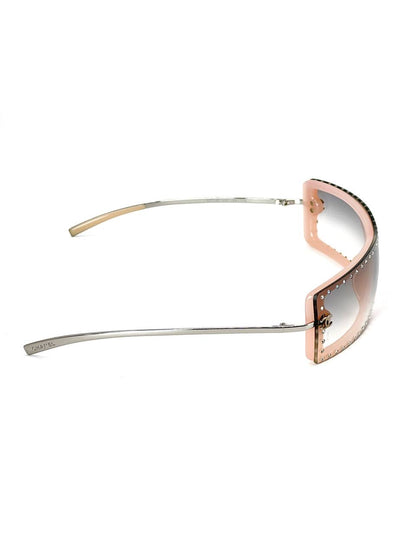 Vintage Chanel 5077 Rhinestones Pink Mask Sunglasses