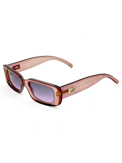 Vintage Gucci Transparent Pink Squared Moda Sunglasses GG2409