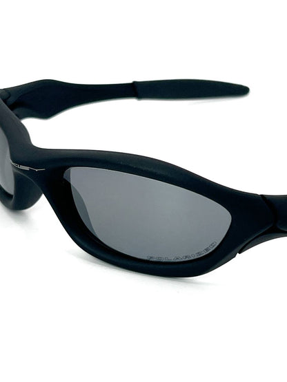 2004 Vintage Oakley Unknown Matte Black / Black Iridium Polarized Sunglasses