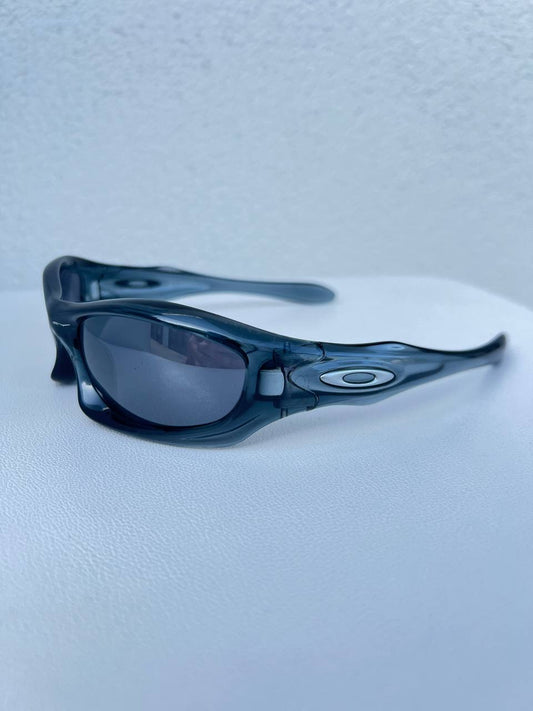 2003 Vintage Oakley Monster Dog 1st Gen Crystal Black / Black Iridium Sunglasses