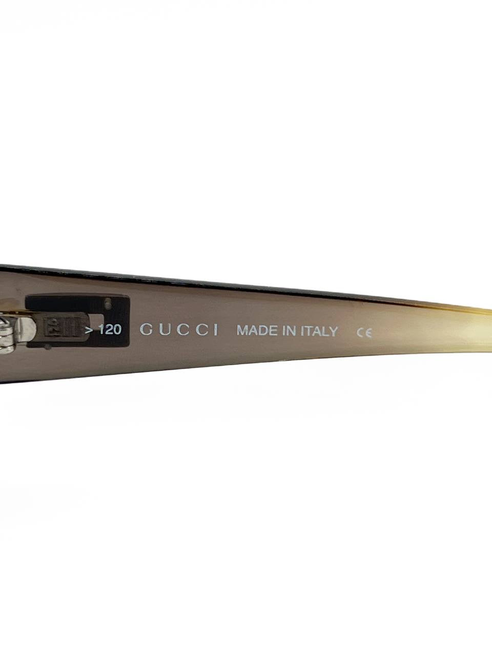 00s Vintage Gucci GG2456 Grey Gradient Sunglasses