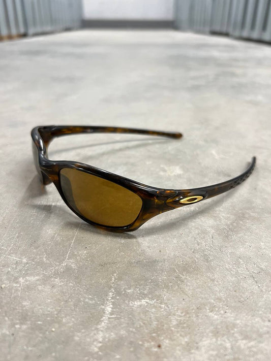1997 Vintage Oakley Fives 2.0 Sunglasses Brown Tortoise Gold Iridium