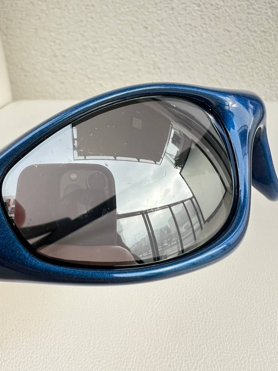 1999 Oakley Straight jacket Blue / Black Iridium Sunglasses