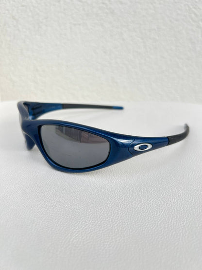 1999 Oakley Straight jacket Blue / Black Iridium Sunglasses