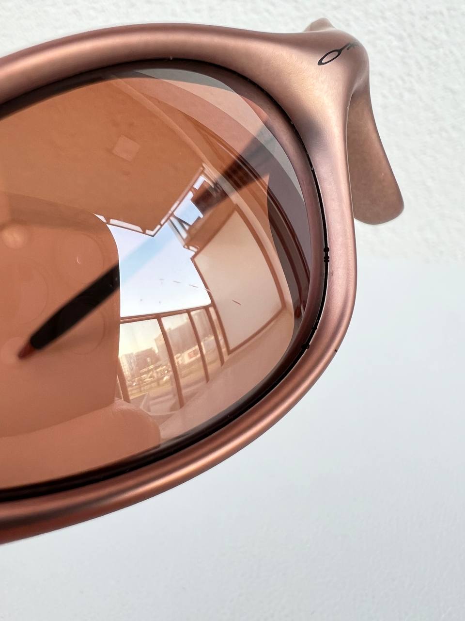1999 Vintage Oakley Minute 1.0 FMJ Copper / VR28 Black Iridium Sunglasses