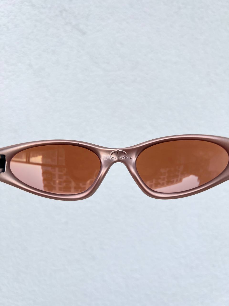 1999 Vintage Oakley Minute 1.0 FMJ Copper / VR28 Black Iridium Sunglasses