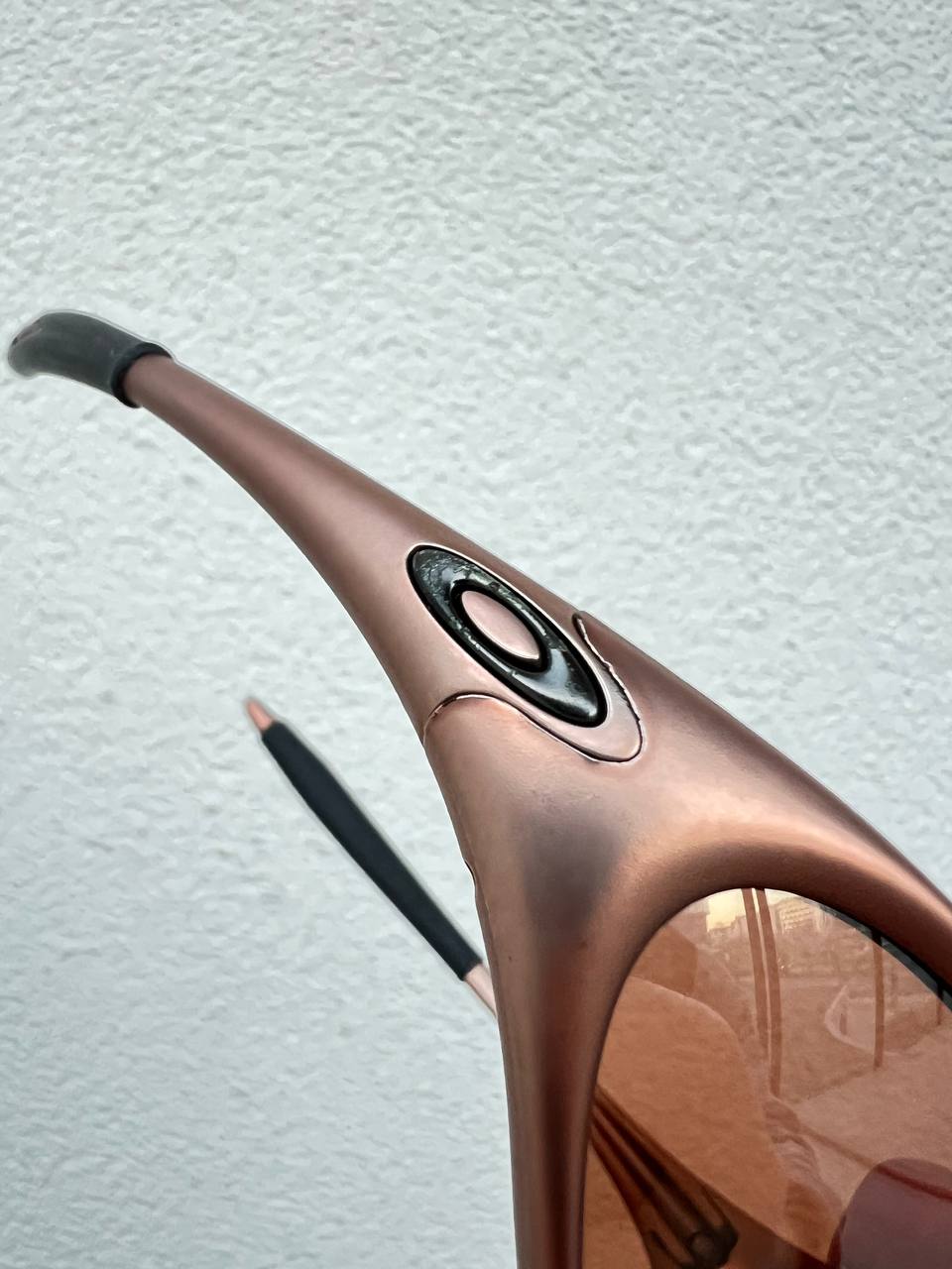 1999 Vintage Oakley Minute 1.0 FMJ Copper / VR28 Black Iridium Sunglasses