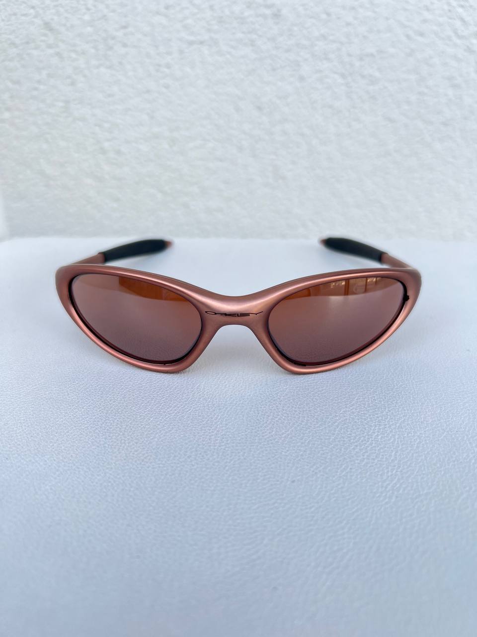 1999 Vintage Oakley Minute 1.0 FMJ Copper / VR28 Black Iridium Sunglasses