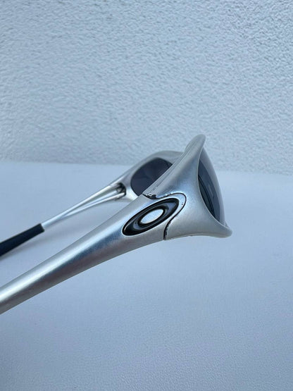 1999 Vintage Oakley Minute Sunglasses Silver / Black Iridium