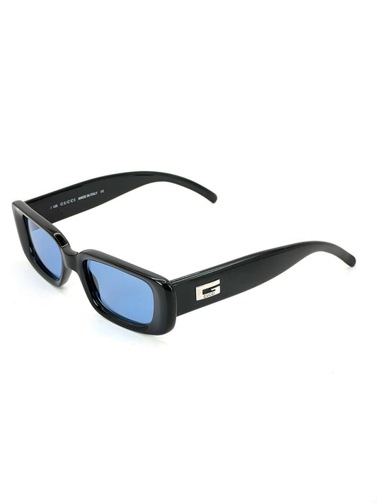00s Vintage Gucci GG2409 Squared Moda Black Sunglasses