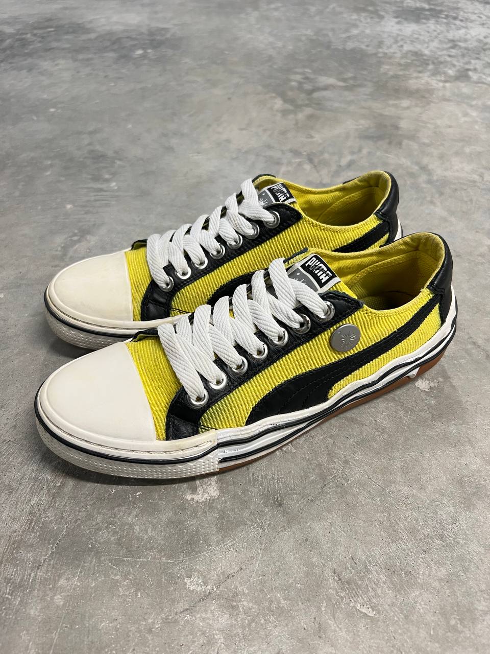 2009 Vintage Puma Mihara Yasuhiro MY-41 Yellow Corduroy Sneakers Shoes