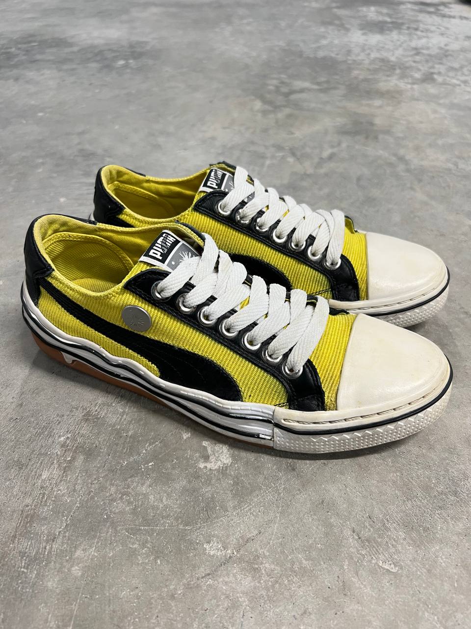 2009 Vintage Puma Mihara Yasuhiro MY-41 Yellow Corduroy Sneakers Shoes