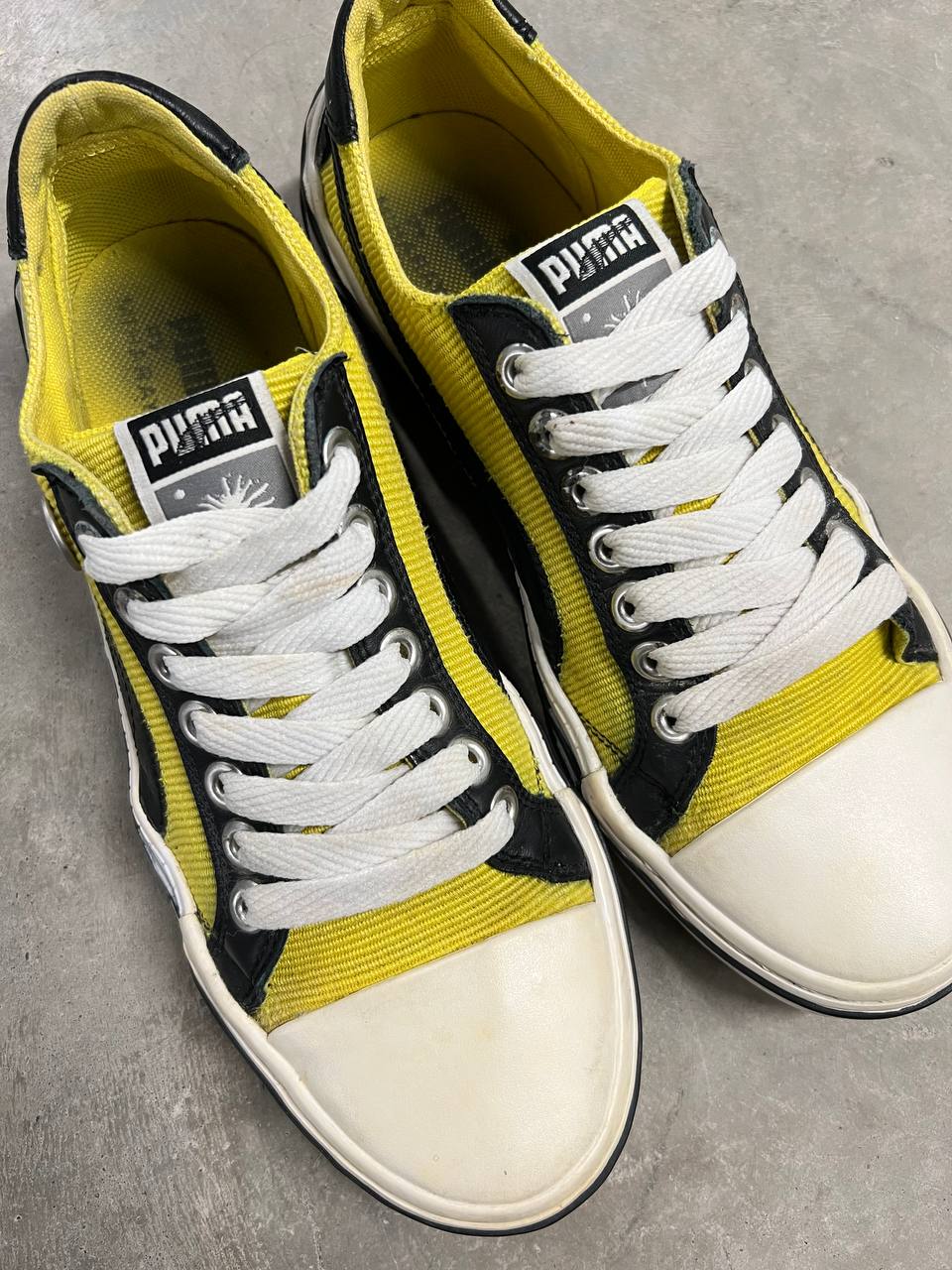 2009 Vintage Puma Mihara Yasuhiro MY-41 Yellow Corduroy Sneakers Shoes