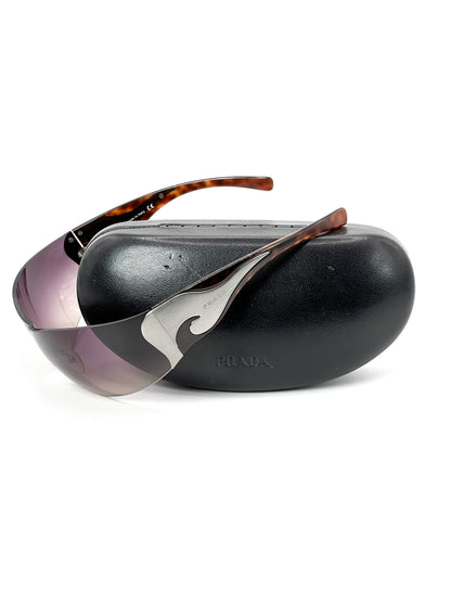 00s Vintage Prada Flame Mask Sunglasses
