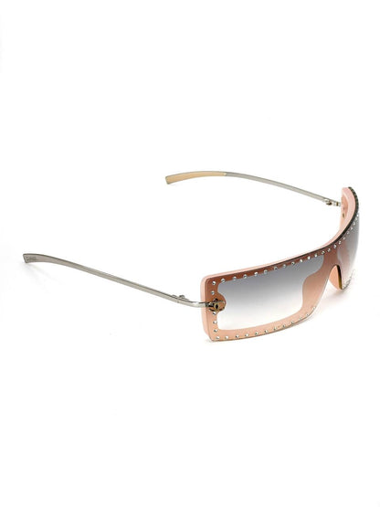 Vintage Chanel 5077 Rhinestones Pink Mask Sunglasses
