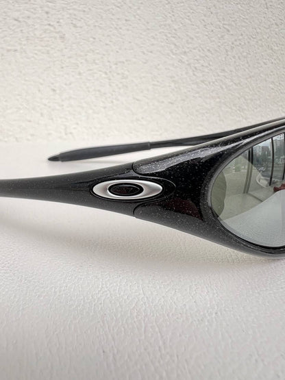1998 Vintage Oakley Minute Gen 2 Metallic Black / Black Iridium Polarized Sunglasses