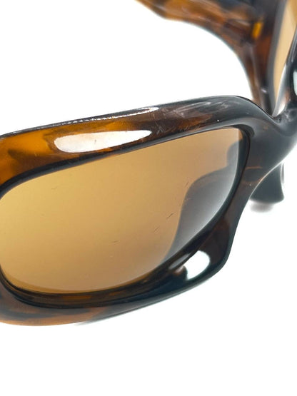 2004 Vintage Oakley Monster Doggle Brown Tortoise / Bronze Sunglasses