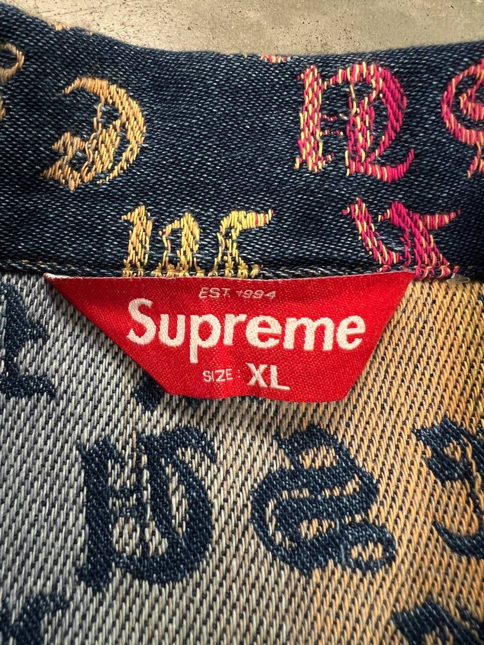 2022 Supreme Gradient Jacquard Denim Jacket