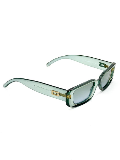 00s Vintage Gucci Sunglasses Transparent Green GG2409 Tom Ford Era
