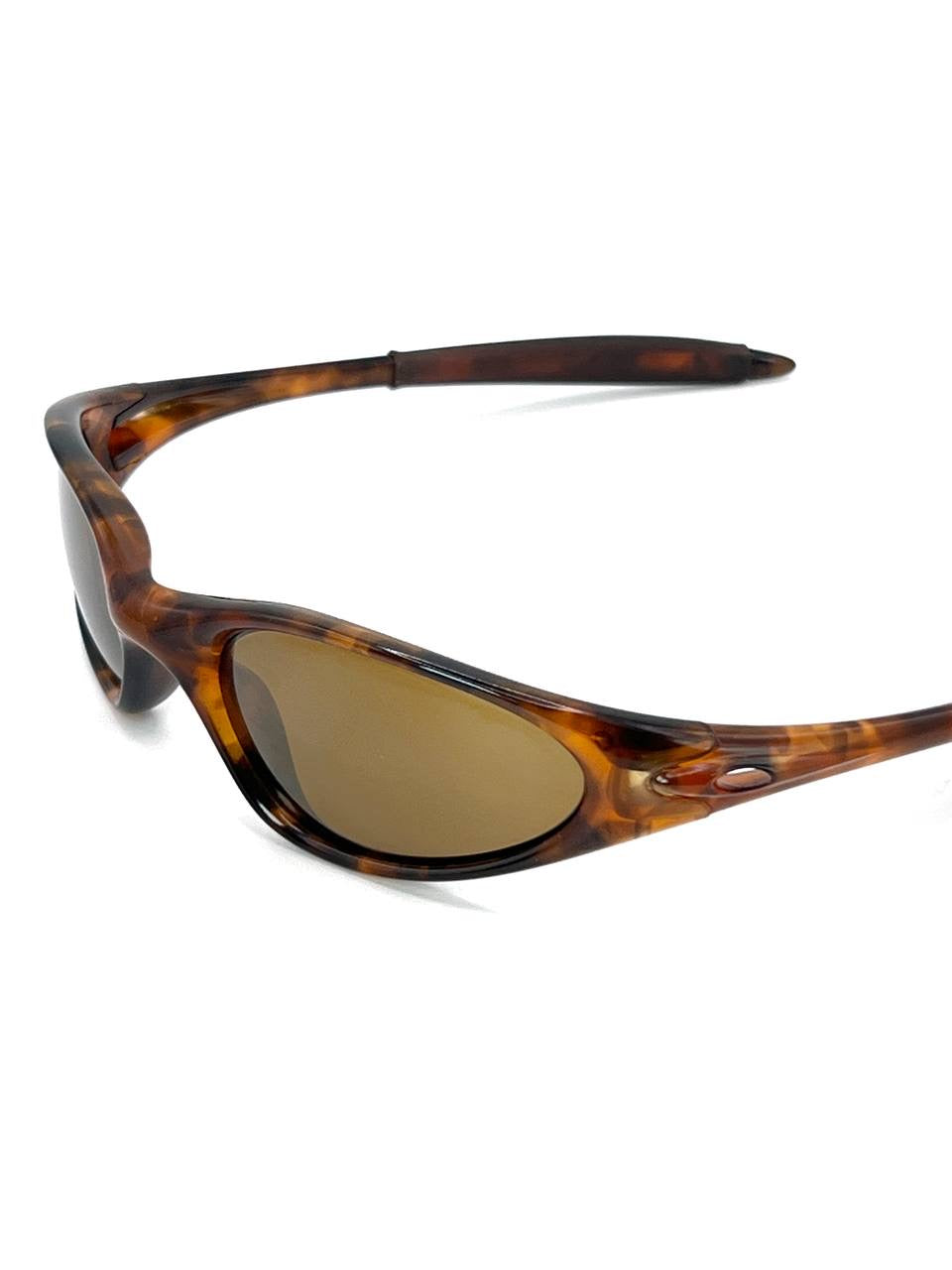 1998 Vintage Oakley Minute Gen 1 Tortoise / Gold Iridium Sunglasses