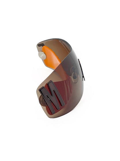 00s Vintage Bikkembergs Transformer Mask Sunglasses Orange