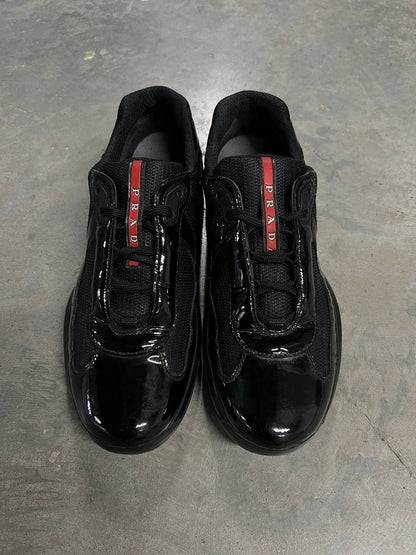 Vintage Prada American Cups Black Gloss Shoes