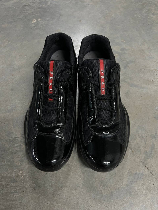 Vintage Prada American Cups Black Gloss Shoes