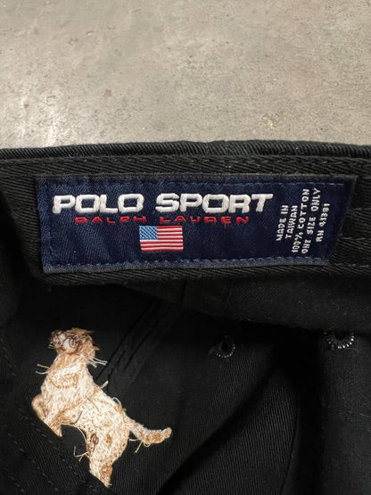 90s Vintage Polo Sport Golden Retriever Ralph Lauren Black Hat