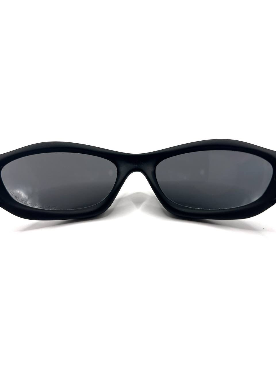 2004 Vintage Oakley Unknown Matte Black / Black Iridium Polarized Sunglasses