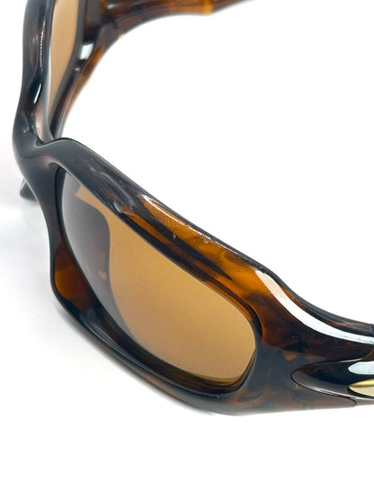 2004 Vintage Oakley Monster Doggle Brown Tortoise / Bronze Sunglasses