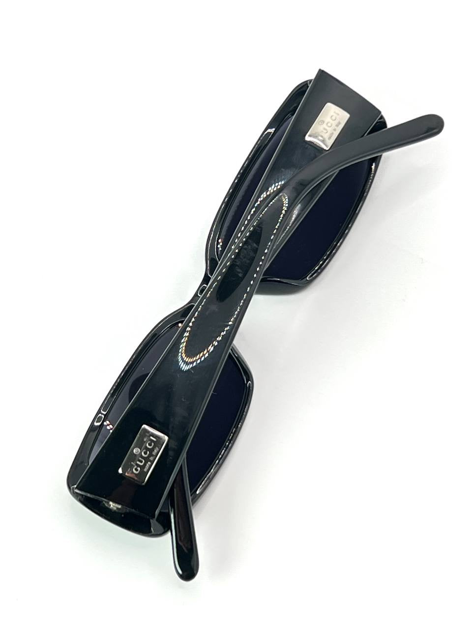 90s Vintage Gucci GG2450 Squared Sunglasses Black Tom Ford Era