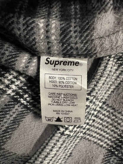 SS18 Supreme Hooded Flannel Plaid Shirt