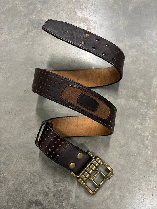 00s Vintage Oakley Leather Belt
