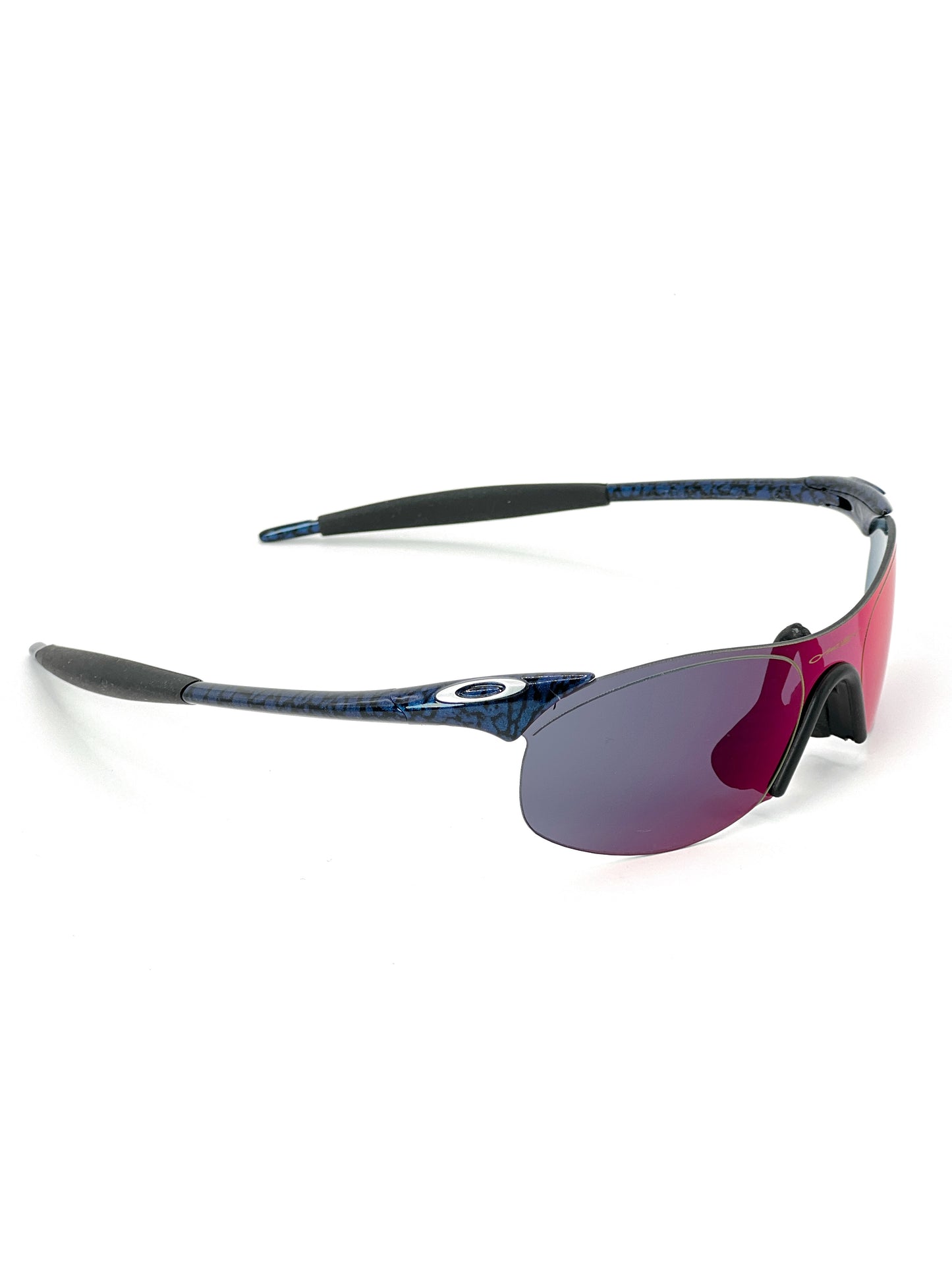1999 Vintage Oakley New Zero 0.4 Cobalt +Red Iridium Sunglasses