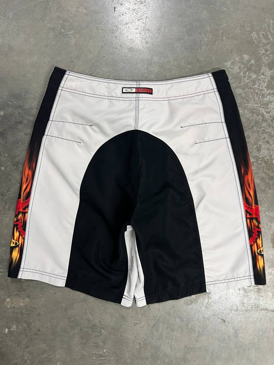 00s Vintage Oakley Skull Icon Board Shorts