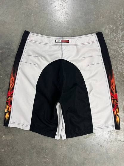 00s Vintage Oakley Skull Icon Board Shorts